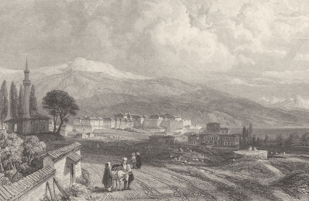 GREECE. Ioannina, Palace of Ali Pasha; Finden 1833 old antique print picture